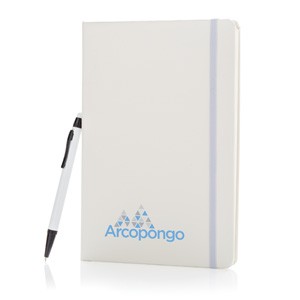 A5 Notizbuch mit Stylus weiß