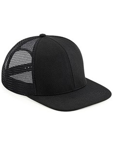 6 Panel Trucker Kappe Black_Black