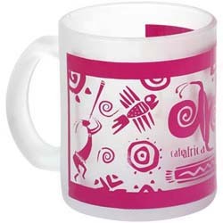 Mac-87981 Kaffeetasse weiß gefrostet
