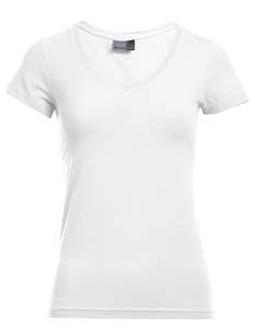 L-E3086 Women`s Slim Fit V-Neck-T