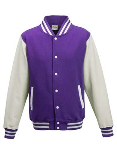 JH043 Varsity Jacket_Purple_White