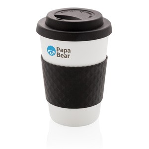 Kaffeebecher 270ml schwarz/weiß