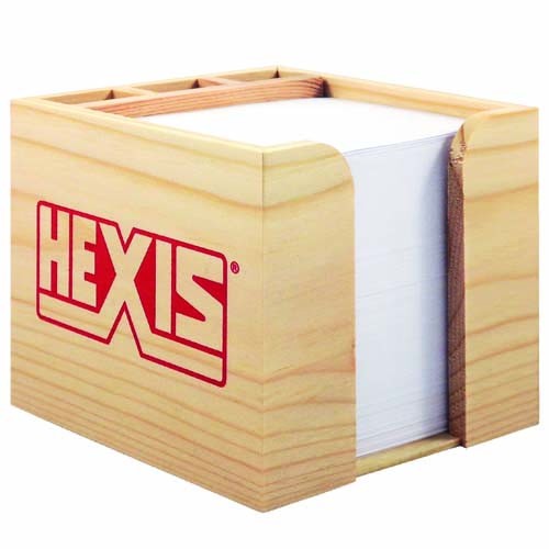 Mar-3006 Zettelspeicher Holz Schreibgeräteköcher 100 x 100 x 50 mm