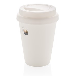 Doppelwandiger Kaffeebecher 300ml weiß