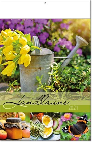 Bildkalender deutsch LANDLAUNE mit Klappfälzel