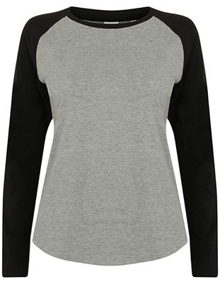 Women`s Long Sleeved Heather-Grey_Black