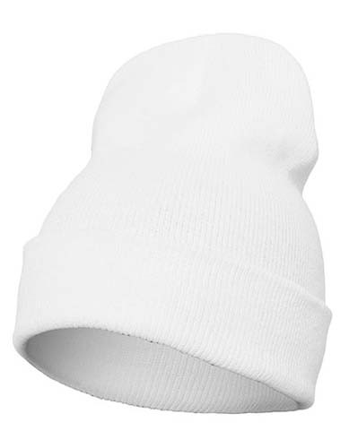  Heavyweight Long Beanie_White
