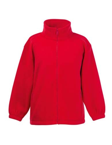 Full Zip Fleece Kids_Red