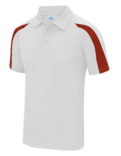 JC043 Contrast Cool Polo_Arctic-White_Fire-Red