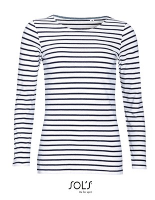 Long Sleeve Striped White_Navy