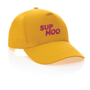 5 Panel Kappe aus 190gr gelb