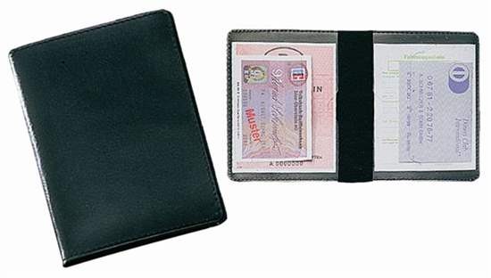 Sp-175-50 CreativDesign Ausweistasche "LederfaserstoffGebugt", schwarz