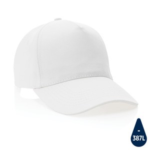 5 Panel Kappe aus 280gr weiß