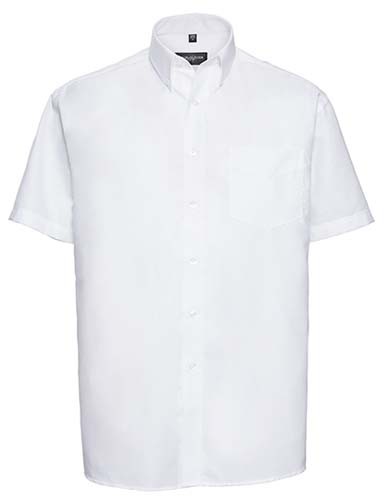Men`s Short Sleeve Classic Oxford Shirt_White