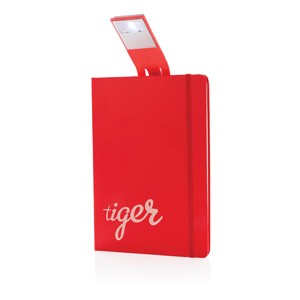 A5 Notizbuch & LED Lesezeichen rot