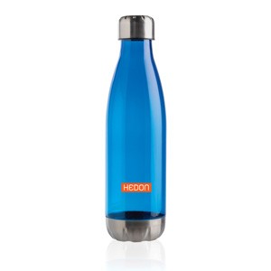 Trinkflasche mit Stainless-Steel-Deckel blau