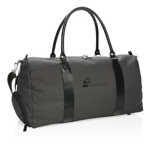 Wochenendtasche mit USB-Ausgang schwarz
