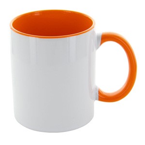 Tasse Carola weiß-orange