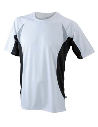 JN391 Men`s Running-T_Whiite-Black