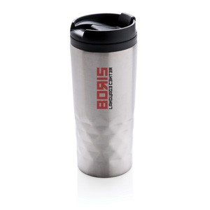 Geometrischer Becher silber
