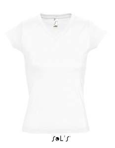 L-L156 Ladies` V-Neck-T-Shirt Moon