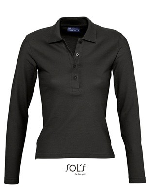  Longsleeve Polo Black