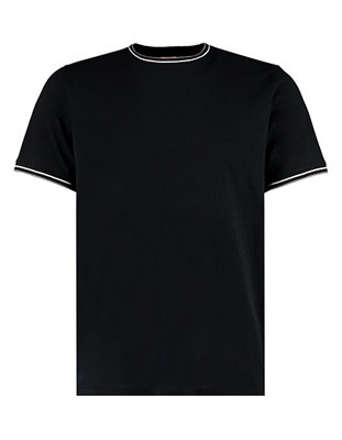  Fashion Fit Tipped Tee Black_White_Grey