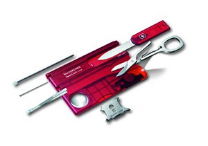 SwissCard Lite Rubin-Taschenwerkzeug-Kreditkartenformat
