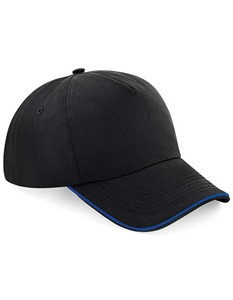 Cap/Mütze 6 Panel  Baumwolle Black_Bright-Royal