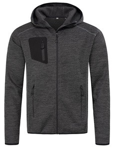 Recycelte Fleecejacke Hero Grey-Steel-Solid
