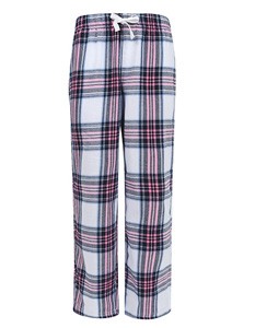 Kinder Tartan Lounge Pants White-Pink-Check