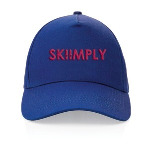 5 Panel Kappe aus 190gr blau-1