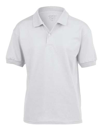 DryBlend® Youth Jersey Polo_White