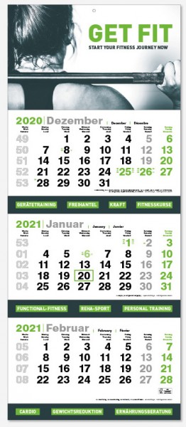 3PLUS | flatbarer 3-Monats-Kalender
