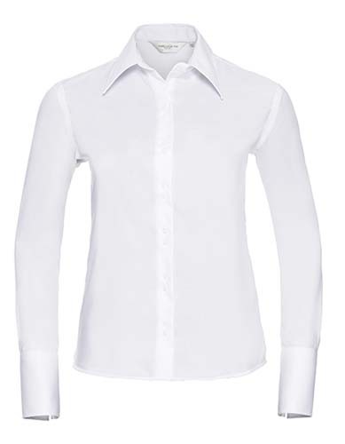 Ladies` Long Sleeve Tailored Ultimate Non-Iron Shirt_White