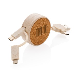 Kork und Weizen 6-in-1 Ladekabel
