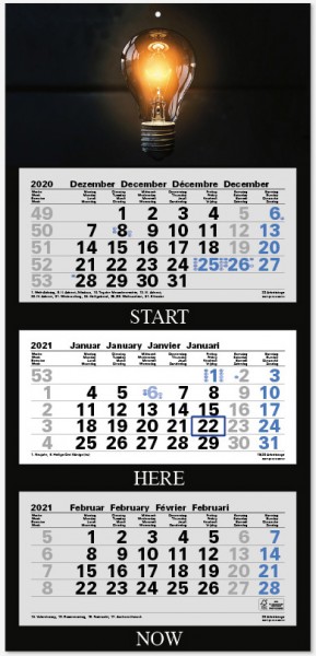 3-Monatskalender OCEAN-3 faltbarer 3-Monatskalender
