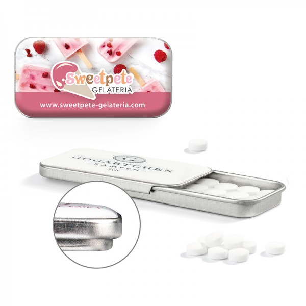 Flat Box Pfefferminz Dose, Doming