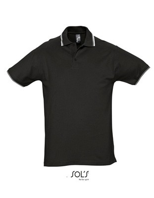 Contrast-Polo Black_White