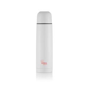Isolierflasche Mono weiß