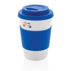 Kaffeebecher 270ml blau/weiß