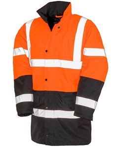 2 Farben Reflektier Jacke Fluorescent-Orange_Black