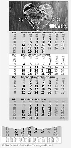 4-Monatskalender Tetra Blau