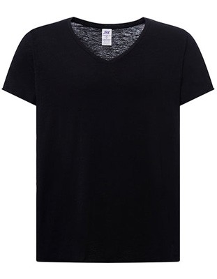 Curves Slub T-Shirt Lady Black