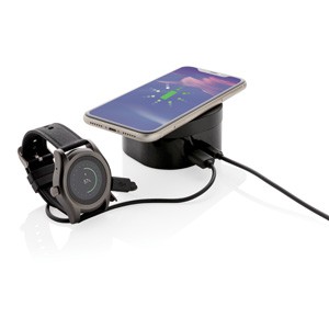 5W Wirless Charging Uhr schwarz