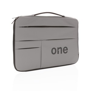 Schickes PU 15.6" Laptop-Sleeve grau