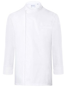 Langarm Überwurf-Kochhemd White