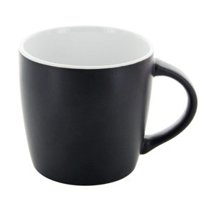 Tasse Emilia mattschwarz-weiß