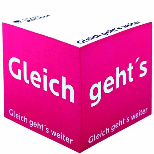 Riesenwürfel mit Haftnotizen 120 x 75 x 50 mm
