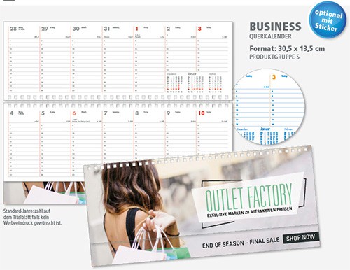Querkalender Business